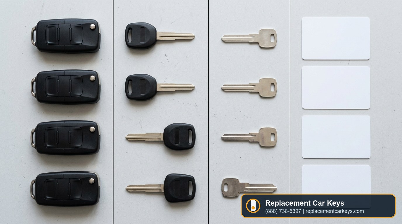 Close-up of automotive key cutting for replacement keys